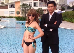 Lan Phương diện bikini sexy bên Võ Thành Tâm