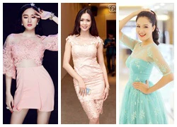 Sao Việt ngọt ngào "chết người" với sắc ren pastel