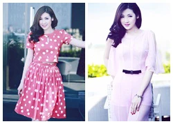 Á Hậu Tú Anh tươi trẻ với trang phục pastel dịu mát