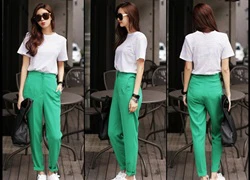 Ba cách mix&match cơ bản với quần baggy vải