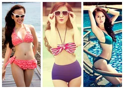 Bỏng mắt với đại tiệc bikini sắc màu của sao