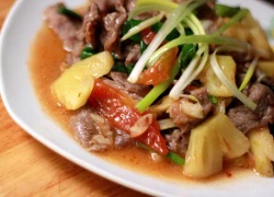 [Chế biến] - Bò xào dứa