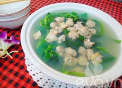 [Chế biến] - Canh ngao mồng tơi