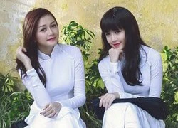 Chị em Thiều Bảo Trang tinh khôi với áo dài nữ sinh