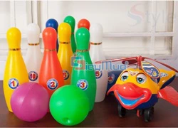 Combo đồ chơi Bowling và xe đẩy hình cá