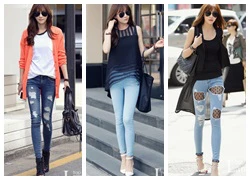 Diện jeans sành điệu mà không nhàm chán