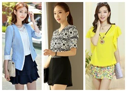 Diện short váy mát mẻ đến công sở