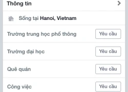 Facebook cho phép hỏi thông tin riêng tư của bạn bè