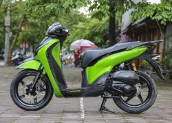 Honda SH độ màu xanh Kawasaki