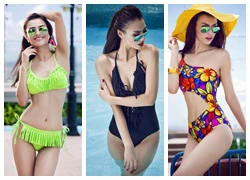 Hồng Quế 'đốt mắt' khán giả với bikini rực rỡ sắc màu