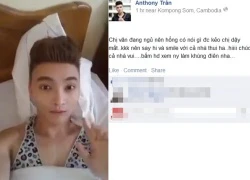 Hot boy Anthony Trần khoe khéo việc &#8220;ngủ chung phòng&#8221; với Phi Thanh Vân