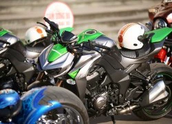 Kawasaki Z1000 và dàn môtô khủng rồng rắn đi rước dâu