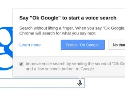 Kích hoạt "OK Google" trên Chrome cho máy tính