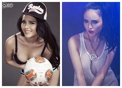 Lại Hương Thảo thả rông vòng 1, áo lưới sexy cổ vũ World cup