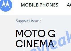 Lộ diện thông tin về Moto G Cinema trên website của Motorola