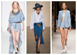 Những biến tấu tuyệt đẹp của denim trên sàn diễn xuân hè 2014