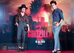 Quỳnh Anh Shyn &#8211; Bê Trần làm mặt ngầu trước quái vật Godzilla