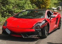 Siêu xe hàng hiếm Lamborghini gặp nạn ở trường đua Canada