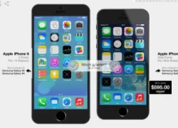 So sánh iPhone 6 và iPhone 5s qua ứng dụng&#8230; Android