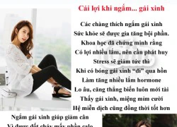 Thơ vui: Lợi ích khi ngắm... gái xinh