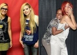 Trái ngược ảnh chụp với fan của Avril và Rihanna