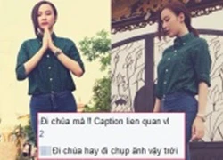 Angela Phương Trinh bị "ném đá" vì đi chùa còn tạo dáng chụp hình