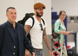 Beckham râu ria xồm xoàm vẫn thoải mái ký tặng fan