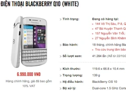 Blackberry Q10 chính hãng giảm giá còn 7 triệu đồng