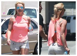 Britney Spears mặc mát mẻ lấp ló vòng một xệ ra phố