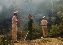 Cháy rừng trên núi Kỳ Sơn