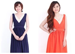 Đầm maxi V-neck