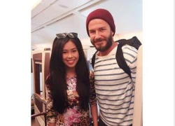 Em chồng Tăng Thanh Hà gây sốt khi chụp ảnh với David Beckham