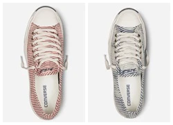 Giày Converse Jack Purcell cá tính với họa tiết kẻ sọc