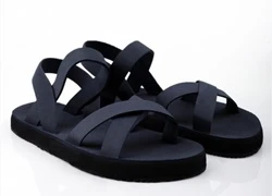 Sandal nữ quai chéo màu xanh đen