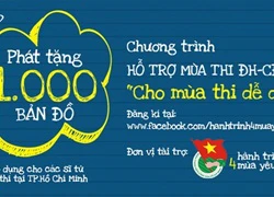 Tiếp sức mùa thi 2014 với 1.000 bản đồ tặng sĩ tử