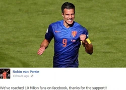 Van Persie hút fan trên Facebook nhờ World Cup