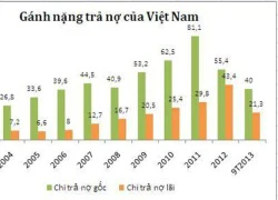 Việt Nam vay nợ thêm 300.000 tỷ đồng trong năm 2013