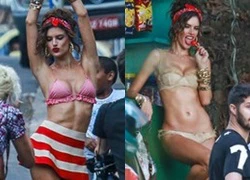 Alessandra Ambrosio khuấy động khu phố nghèo ở Brazil