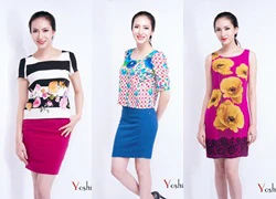 Áo crop-top, váy công sở của Yoshino