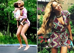 Beyonce hạnh phúc đi nghỉ hè cùng chồng con