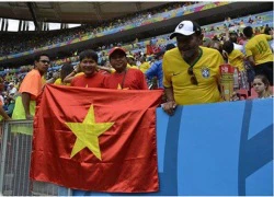 Cư dân mạng &#8220;phát sốt&#8221; với người cầm cờ Việt Nam trên khán đài World Cup 2014