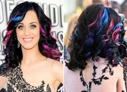 Katy Perry lăng xê mốt tóc cầu vồng