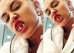 Miley Cyrus kinh dị với hàm răng kỳ quái như tuột khỏi hàm