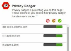 Privacy Badger chống theo dõi cho trình duyệt Chrome, Firefox