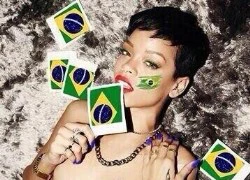 Rihanna cởi áo chúc mừng ĐT Brazil