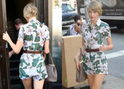 Taylor Swift chân dài miên man với playsuit hoa