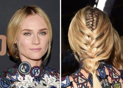 Tóc tết đôi độc đáo như Diane Kruger