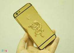 Bản mẫu iPhone 6 mạ vàng, đính đá quý xuất hiện tại Hà Nội