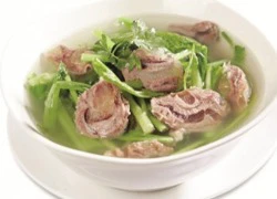 [Chế biến] - Canh cải xanh nấu bắp bò