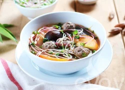 [Chế biến] - Canh rau mầm thịt bò viên